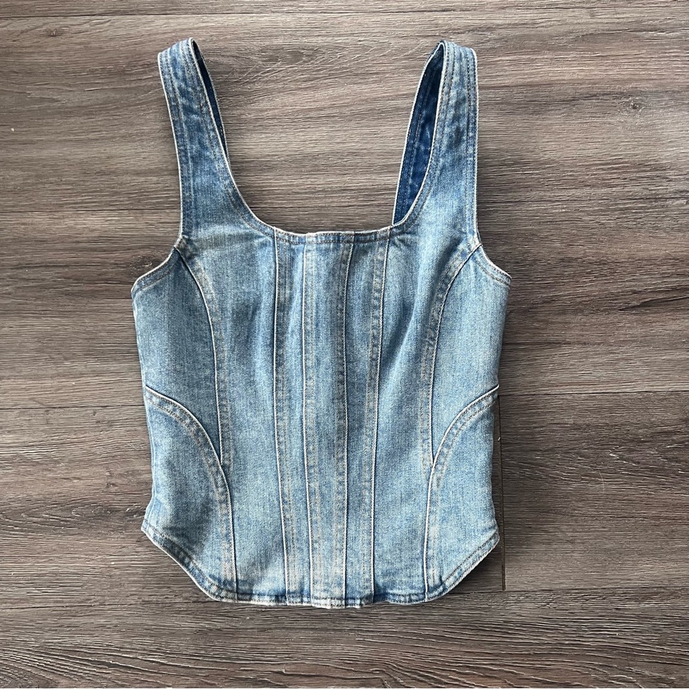 Aritzia Denim Forum Corset top